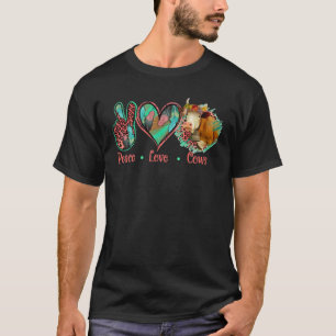 Peace Kärlek Dairy Cows Mamma Heifer Cattle Cow Ba T Shirt
