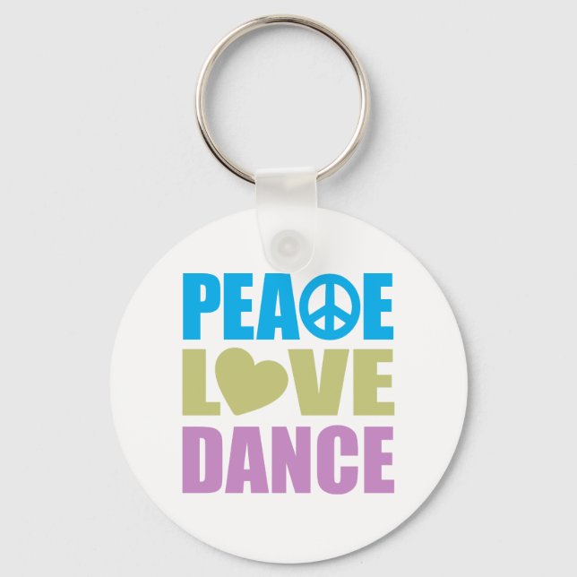 Peace Kärlek Dance Nyckelring (Framsida)