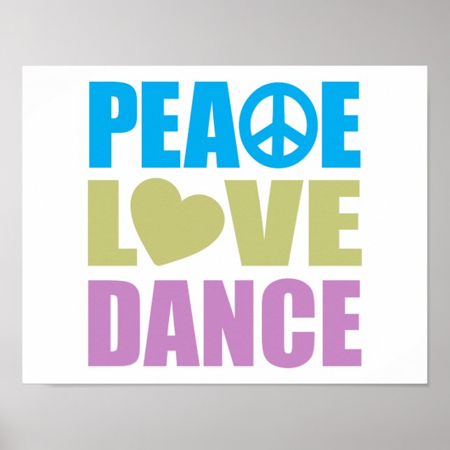 Peace Kärlek Dance Poster (Framsidan)