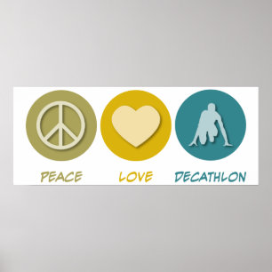Peace Kärlek Decathlon Poster