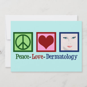 Peace Kärlek Dermatologi Julkort
