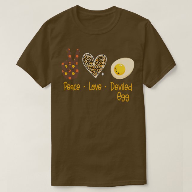Peace kärlek Deviled Egg T Shirt (Design framsida)