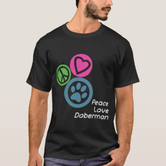 PEACE KÄRLEK DOBERMAN TEE SHIRT