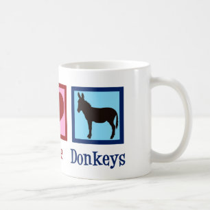 Peace Kärlek Donkey Kaffemugg
