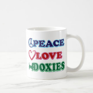 Peace-Kärlek-Doxies-Dachsund Kaffemugg