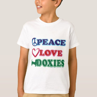 Peace-Kärlek-Doxies-Dachsund Tee