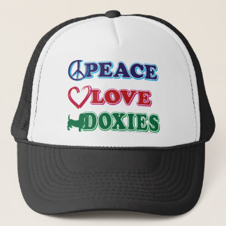 Peace-Kärlek-Doxies-Dachsund Truckerkeps
