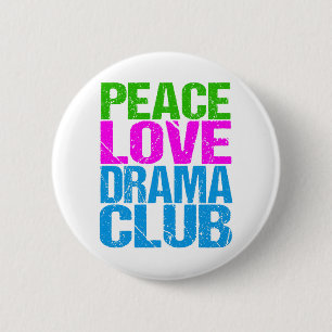 Peace Kärlek Drama Klubb Cute Theater Group Knapp