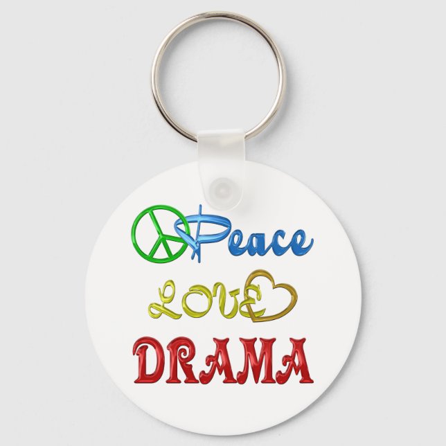 PEACE KÄRLEK DRAMA NYCKELRING (Framsida)