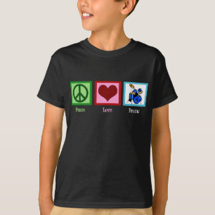 Peace Kärlek Drums Kids Tee Shirt