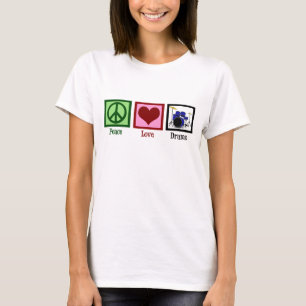 Peace Kärlek Drums Tee Shirt