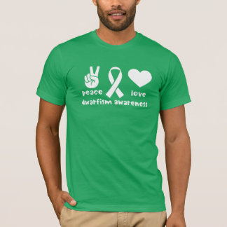 Peace Kärlek Dwarfism Awareness Shirt T Shirt