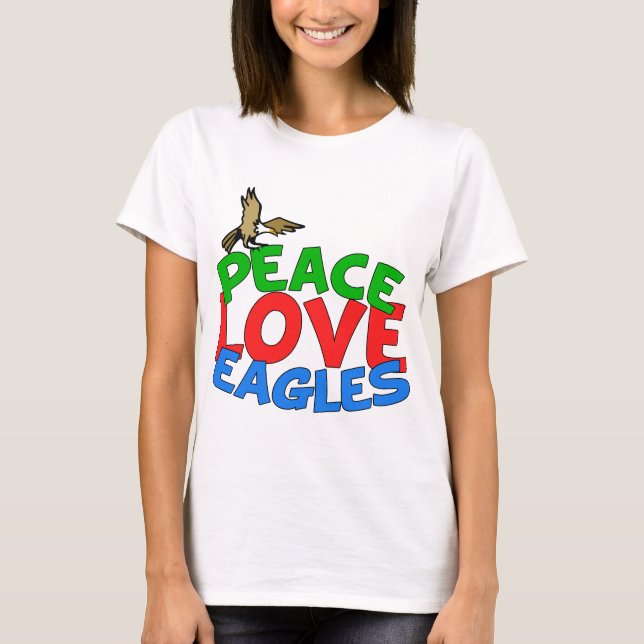 Peace Kärlek Eagles T-shirt (Framsida)