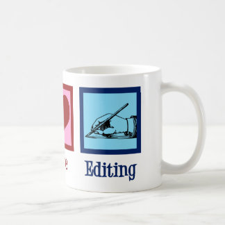 Peace Kärlek Editing Cute Editor Kaffemugg