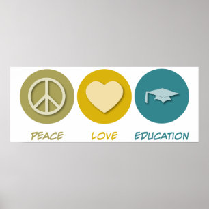 Peace Kärlek Education Poster