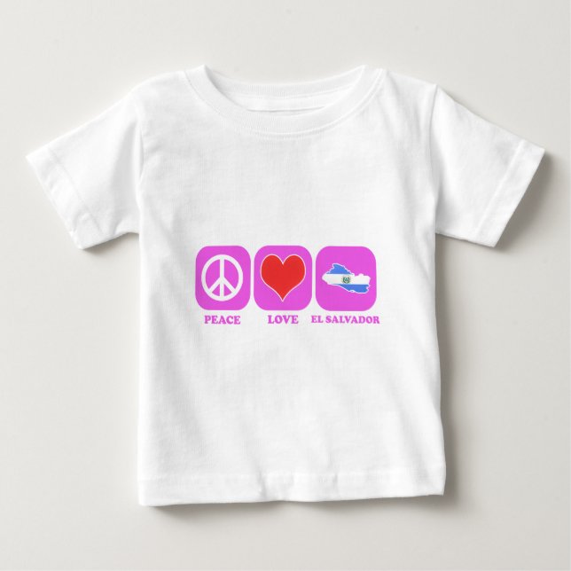 Peace Kärlek El Salvador Tee Shirt (Framsida)