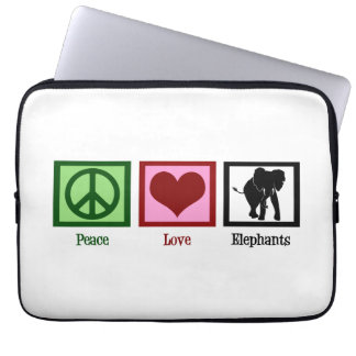 Peace Kärlek Elephants Laptop Fodral