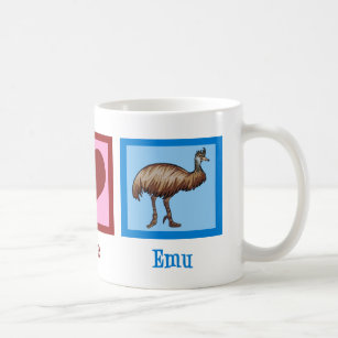 Peace Kärlek Emu Kaffemugg