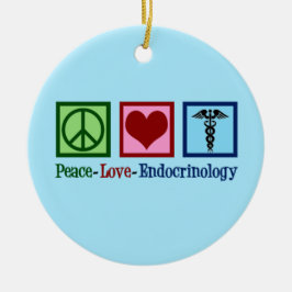 Peace Kärlek Endocrinology Julgransprydnad Keramik