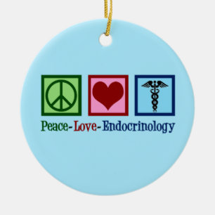 Peace Kärlek Endocrinology Julgransprydnad Keramik