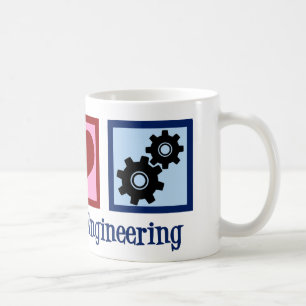 Peace Kärlek Engineering Cute Ingenjör Gears Kaffemugg