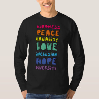 Peace Kärlek Equality Kindness Hope Diversity Ple T Shirt