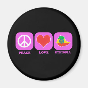 Peace Kärlek Etiopien Magnet