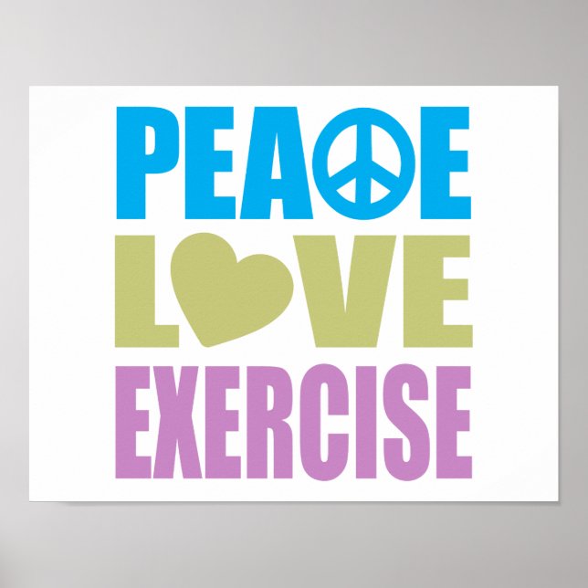 Peace Kärlek Exercise Poster (Framsidan)