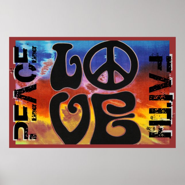PEACE KÄRLEK FAITH POSTER (Framsidan)