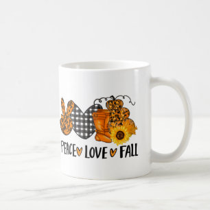 Peace Kärlek Fall Kaffemugg