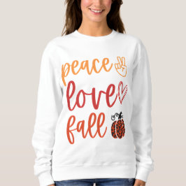 Peace Kärlek Fall med Leopard Pumpkin T Shirt