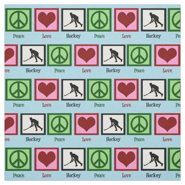 Peace Kärlek Fält Hockey Tyg (Provkarta)