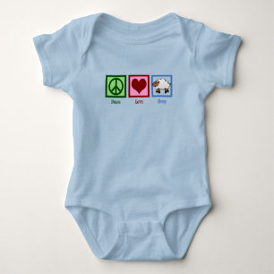 Peace Kärlek får Cute Farm Animal T Shirt