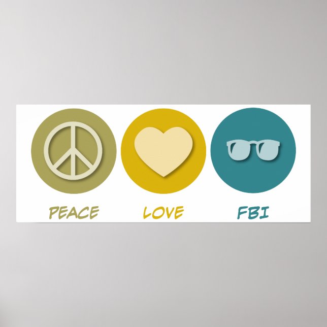 Peace Kärlek FBI Poster (Framsidan)