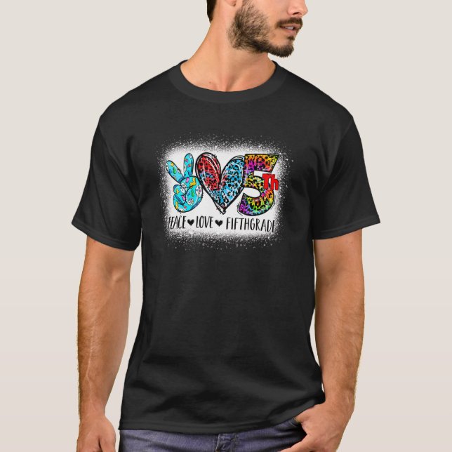 Peace Kärlek Femte Klass Back to school-gruppen, f T Shirt (Framsida)