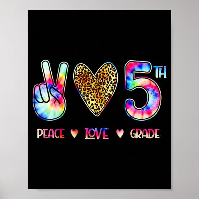 Peace Kärlek femte Klass-centret, Back to school Poster (Framsidan)