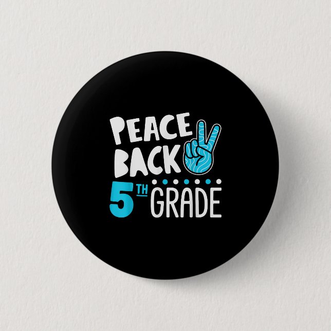 Peace Kärlek femte Klass-torget Back to school Knapp (Framsida)