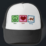 Peace Kärlek Ferrets Keps<br><div class="desc">Den här coolans ferreägargåva har ett sött fredstecken,  hjärt- och husdjurshiller. Peace Kärlek Ferrets gåva.</div>