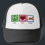 Peace Kärlek Ferrets Keps<br><div class="desc">Den här coolans ferreägargåva har ett sött fredstecken, hjärt- och husdjurshiller. Peace Kärlek Ferrets gåva.</div>