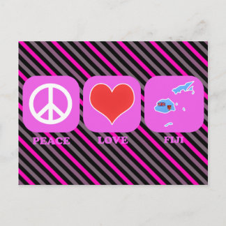 Peace Kärlek Fiji Vykort