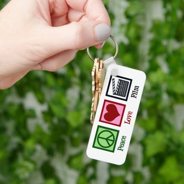 Peace Kärlek Film Company Anpassningsbar Clapper B Nyckelring (Hand)