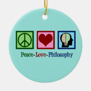 Peace Kärlek filosofi Julgransprydnad Keramik