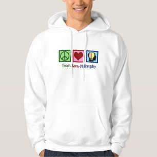 Peace Kärlek filosofi Sweatshirt Med Luva