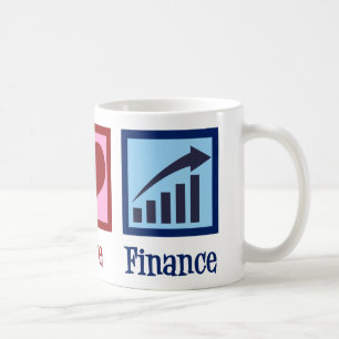 Peace Kärlek Finance Kaffemugg