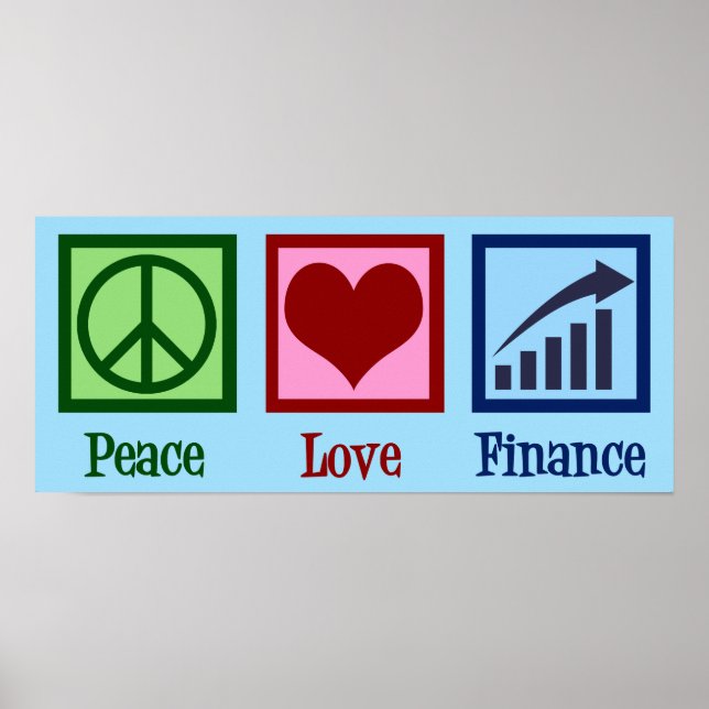 Peace Kärlek Finance Poster (Framsidan)