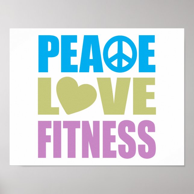 Peace Kärlek Fitness Poster (Framsidan)