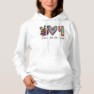 Peace Kärlek Fjärde Klass-lärarteamet 4:e Grad T Shirt