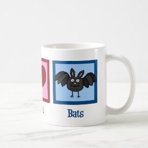 Peace Kärlek Fladdermöss Kaffemugg