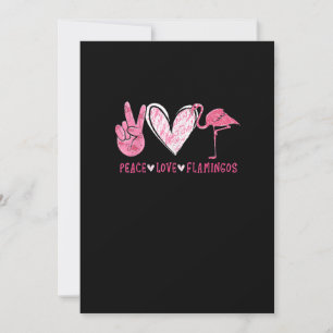 Peace Kärlek Flamingo Flamingo Älskare Julkort