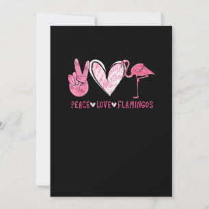 Peace Kärlek Flamingo Flamingo Älskare Spara Datumet